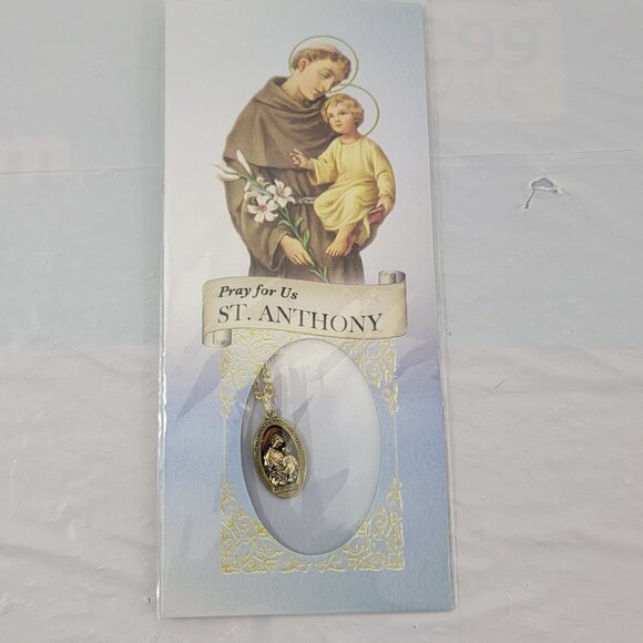 Catholic Prayer Jewelry Pray For Us ST. ANTHONY Religious Jewelry Accent - Picture 13 of 14
